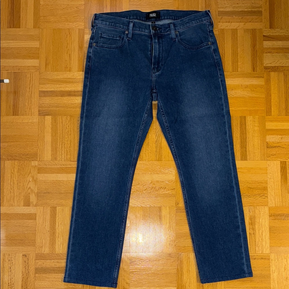PAIGE Federal mid- Blue Slim Straight Jeans Tag Size 31